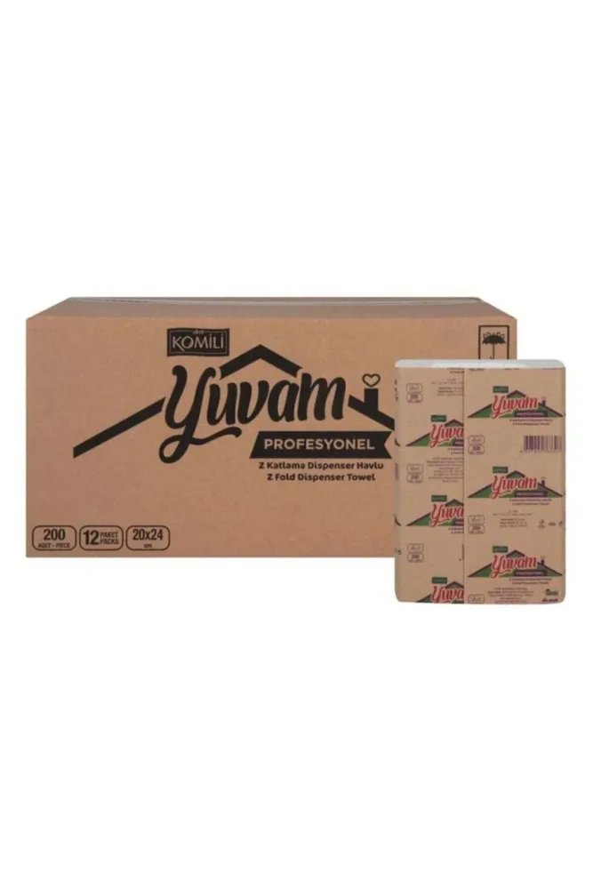 Z HAVLU **KOMİLİ** 200 lü x 12 paket  2400 YAPRAK HAVLU
